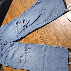 JUDY BLUE Jeans Womens 15 / 32 BLUE Raw Hem Distressed Preowned Ripped Used